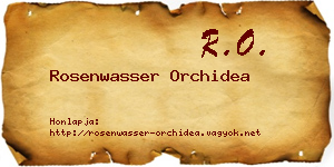 Rosenwasser Orchidea névjegykártya
